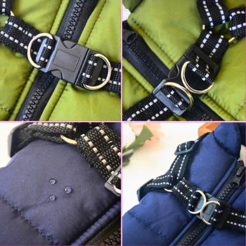 Chaqueta Impermeable con Arnés para Perro