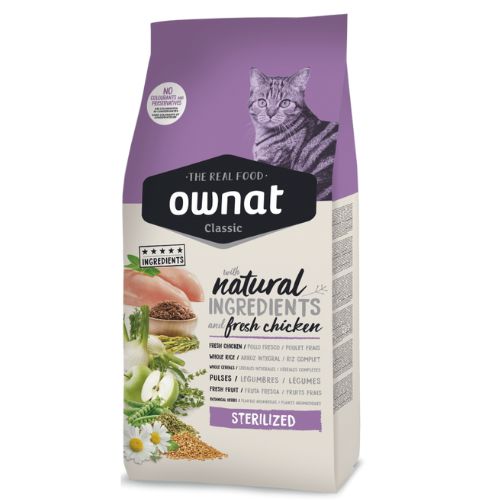 Pienso para Gato Esterilizado Ownat Classic Esterilizado - 15KG