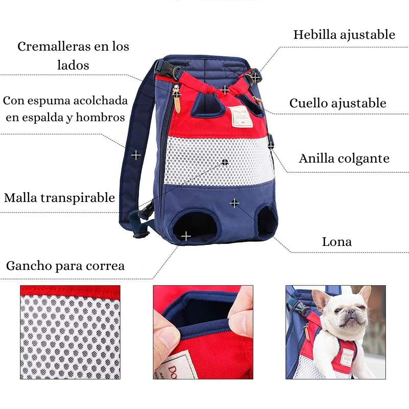 Mochila transportín para perros y gatos